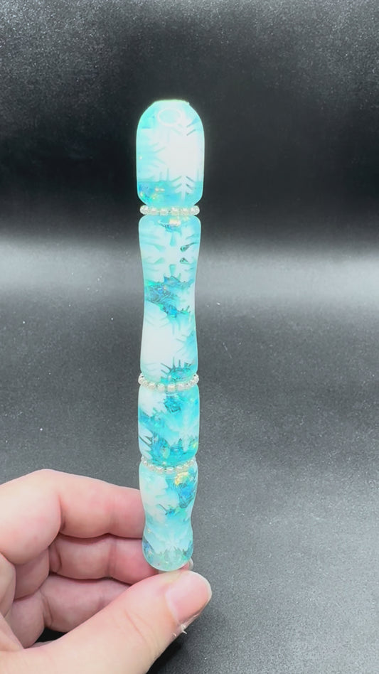 Blue Glitter Snowflake Diamond Painting Pen