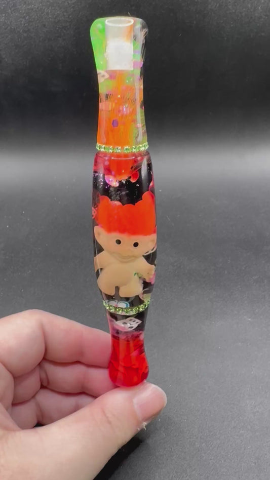 Orange Spooky Troll Diamond Painting Pen