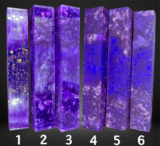 Purple Variety Geode Swirled Pen Blanks