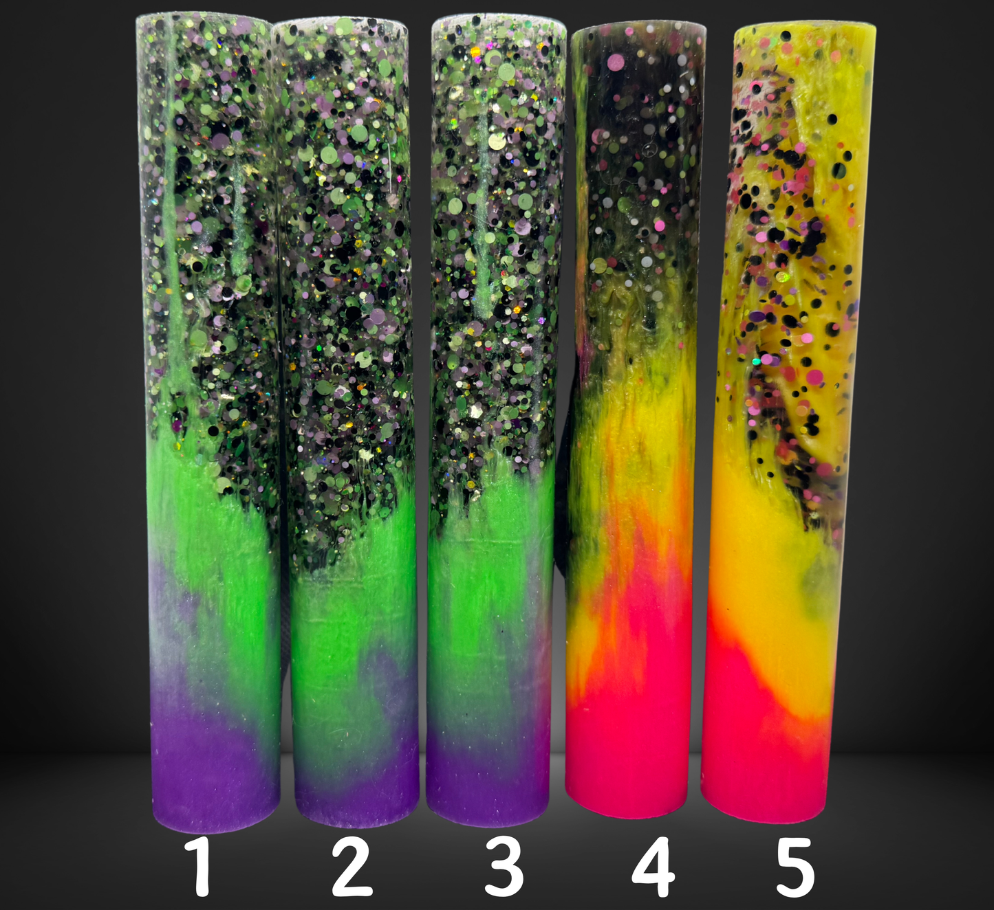 Neon Glitch Jumbo Round Pen Blank