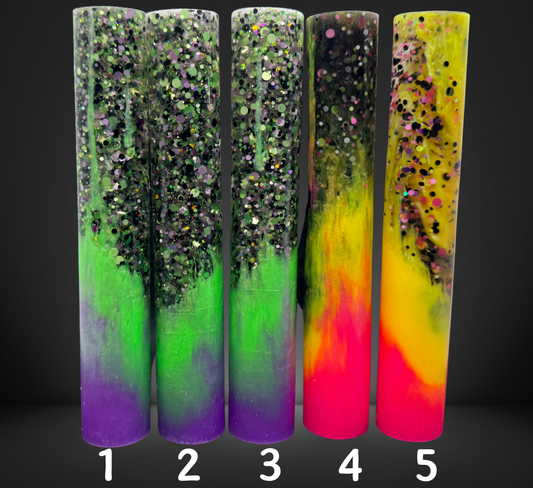 Neon Glitch Jumbo Round Pen Blank