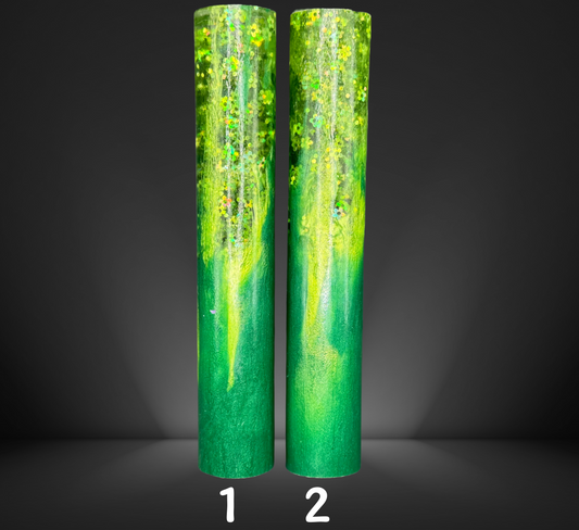 Green Flower Power Chubby Round Pen Blank