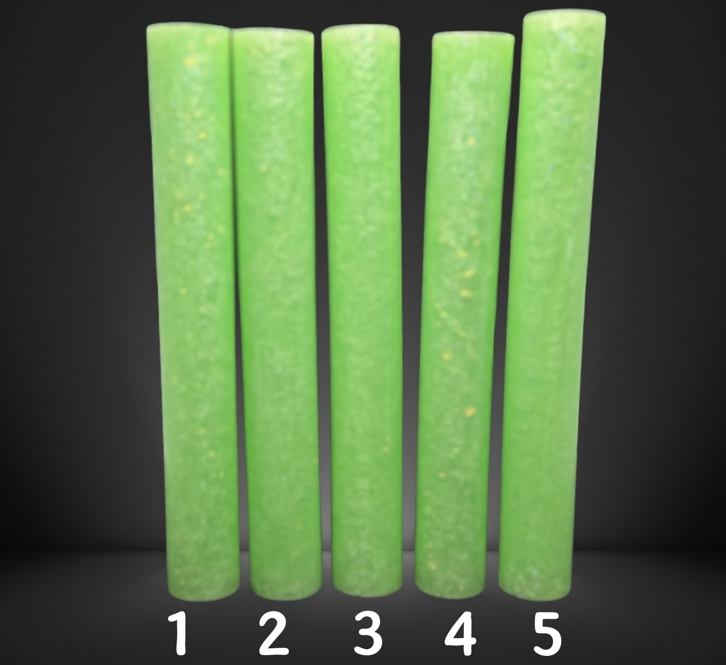 Lime Glittered Round Pen Blank