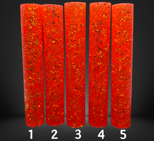 Orange Glitter Jumbo Round Pen Blank