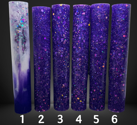 Purple Glitter Jumbo Round Pen Blank
