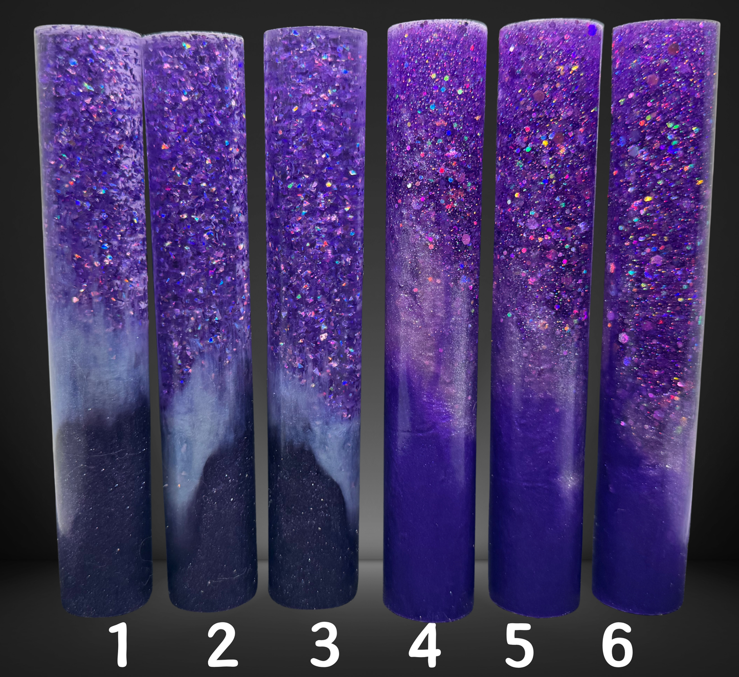 Purple Swirl Glitter Jumbo Round Pen Blank