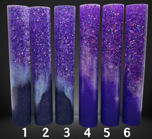 Purple Swirl Glitter Jumbo Round Pen Blank