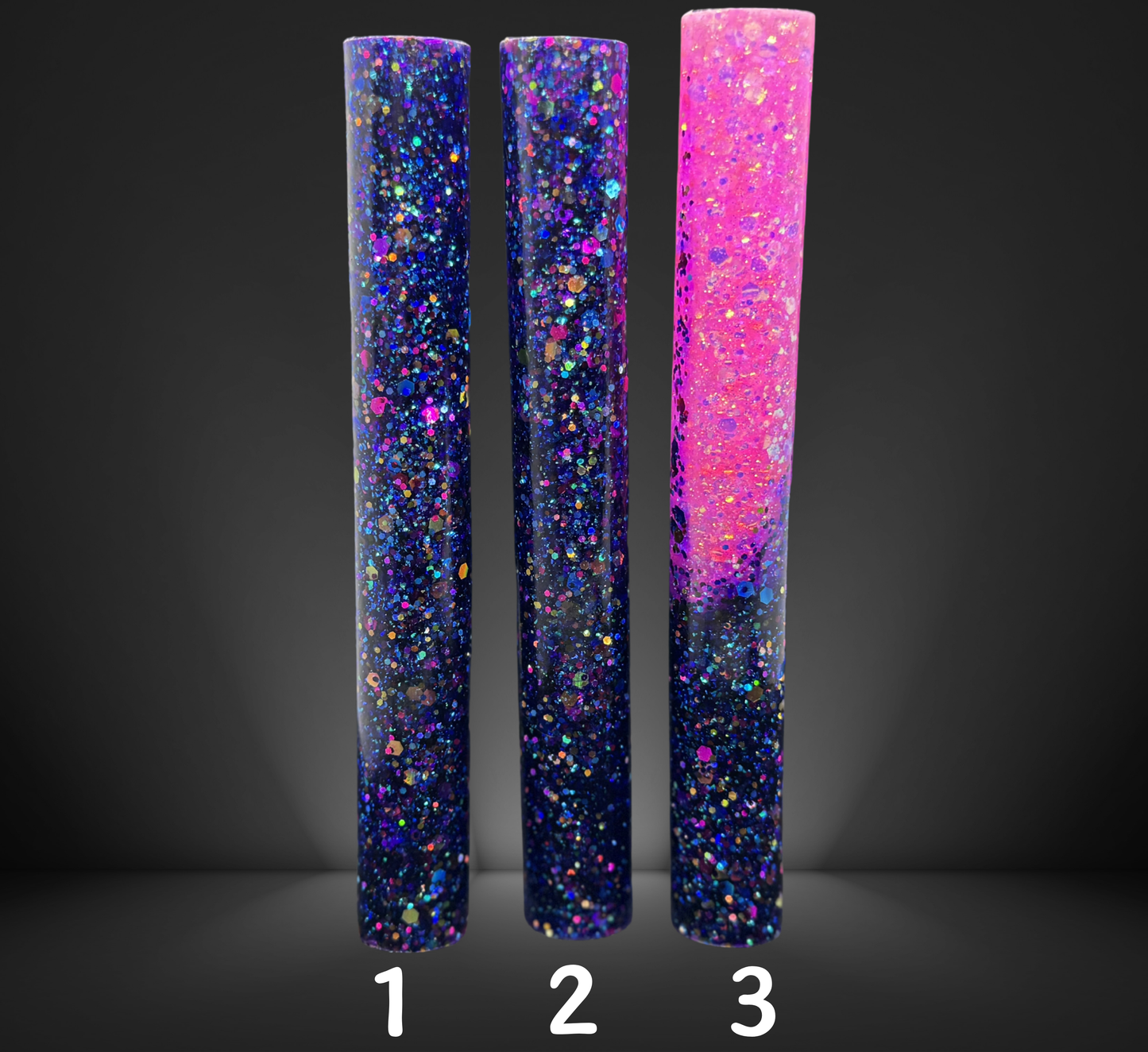 Purple Variety Glittered Round Pen Blank