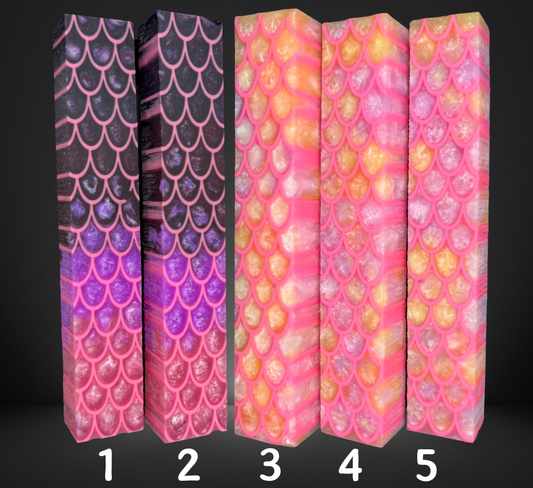 Pink Scale Variety Pen Blank