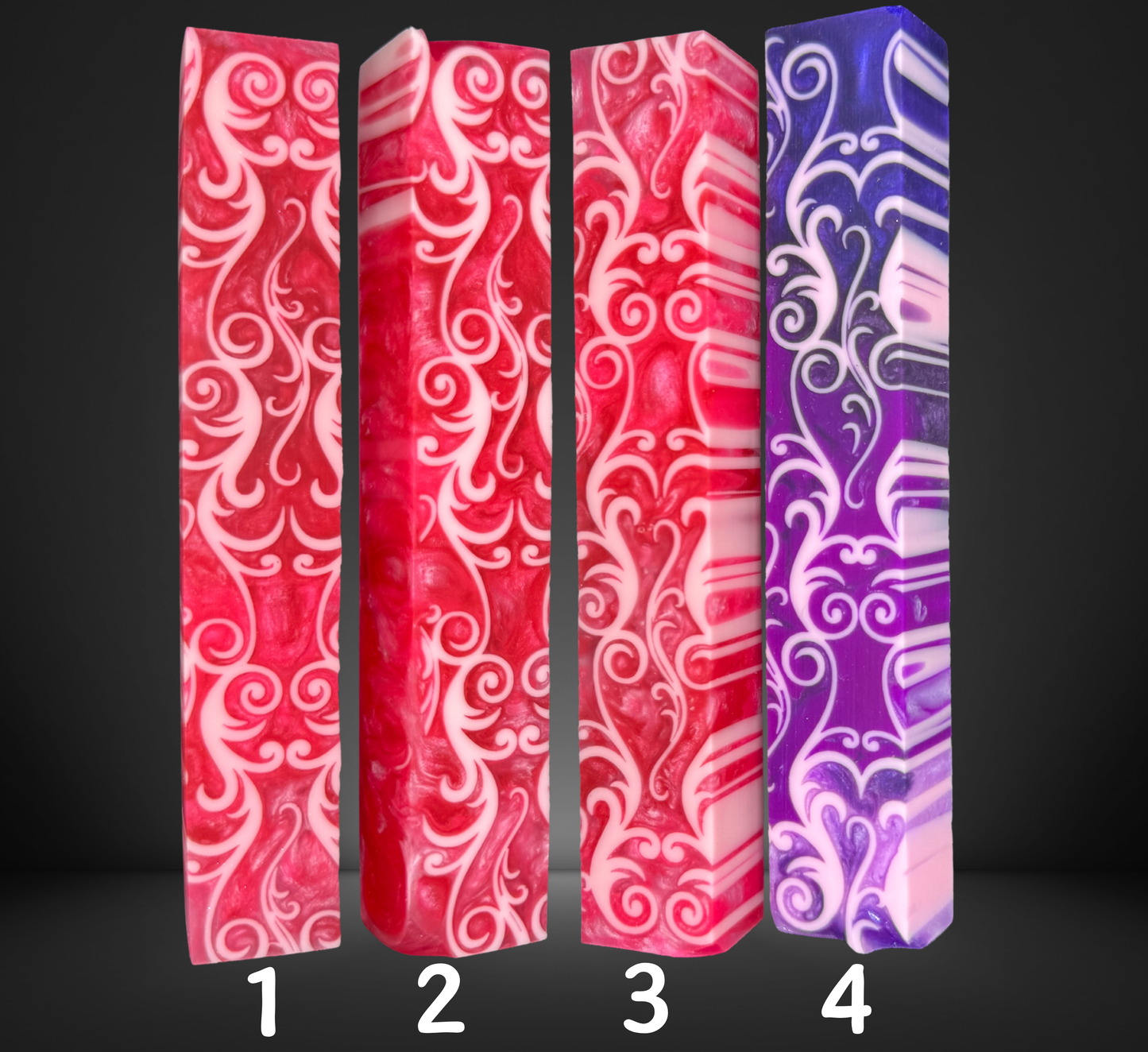 Fancy Scroll Pink Purple Variety Pen Blank