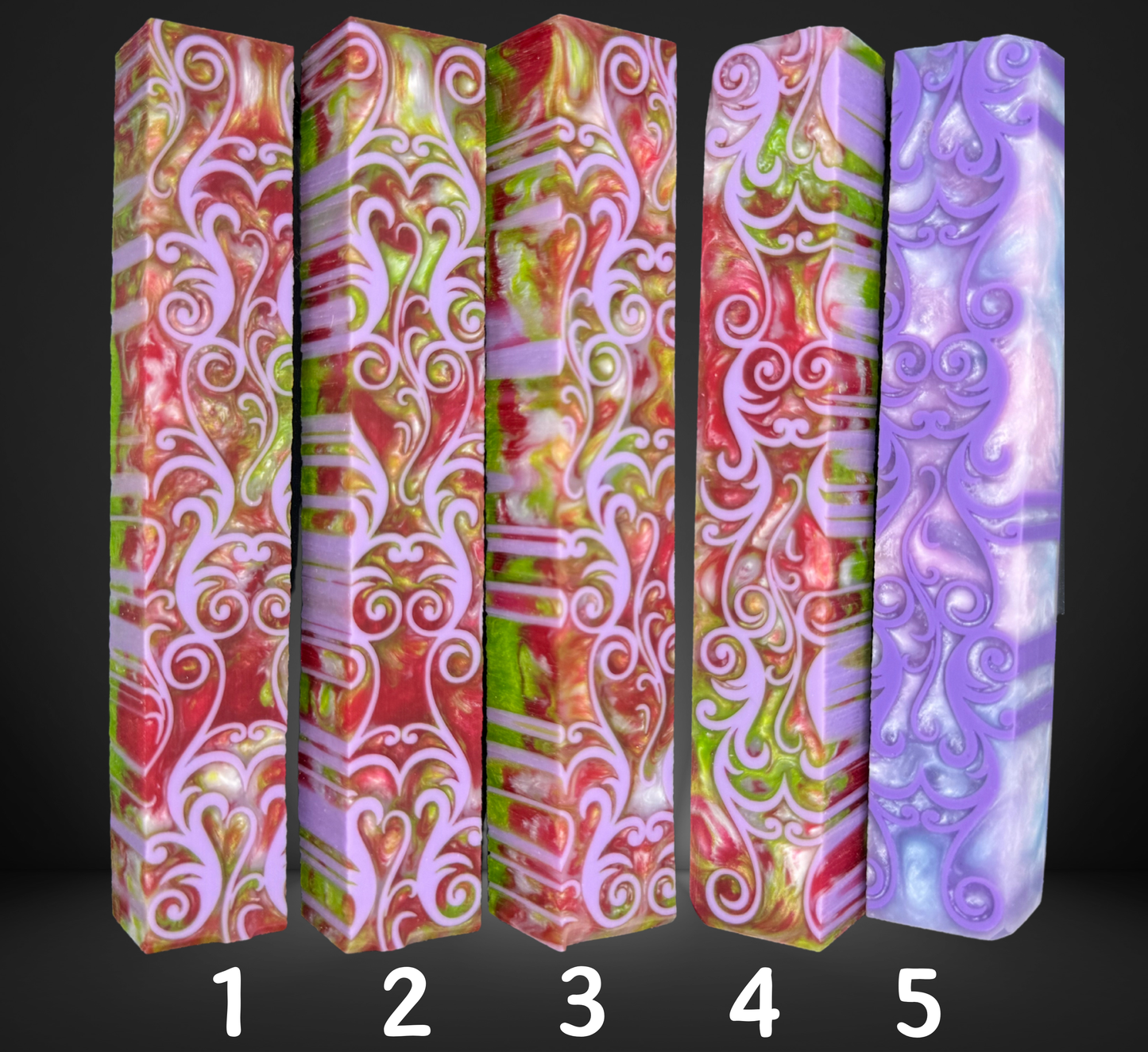 Purple Scroll Variety Pen Blank