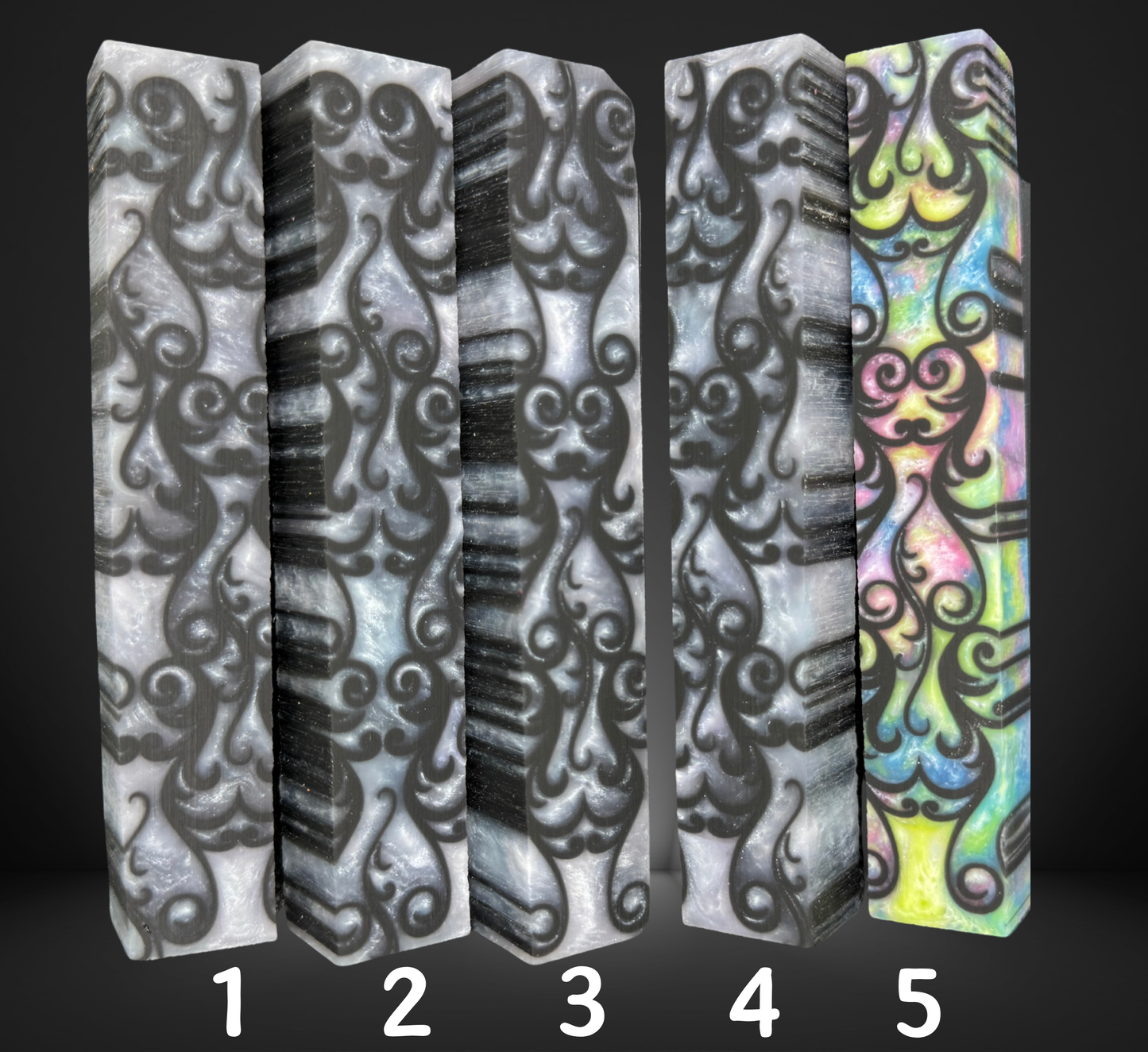 Black Scroll Variety Pen Blank