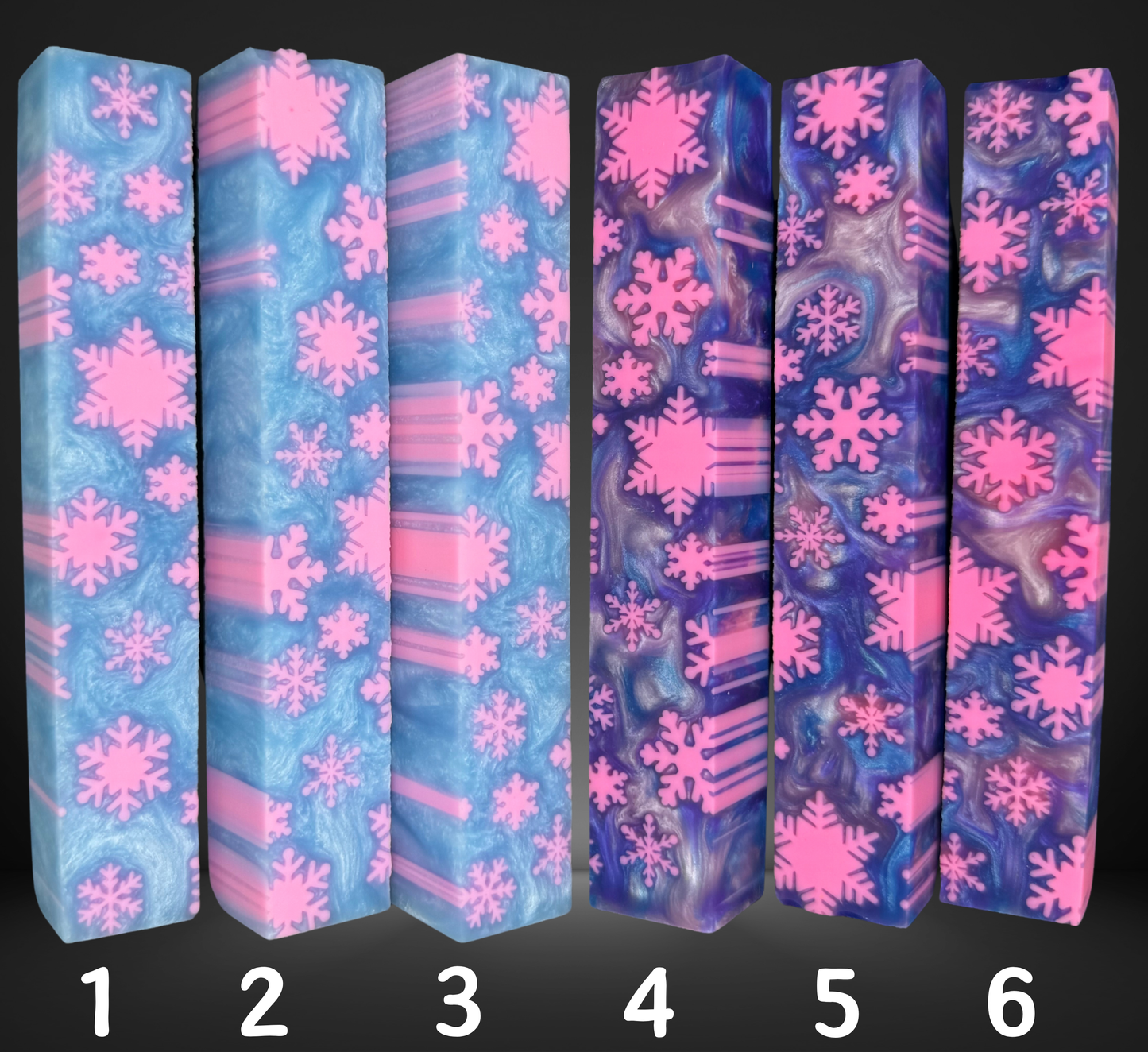 Pink and Blue Snowflake Variety Pen Blank