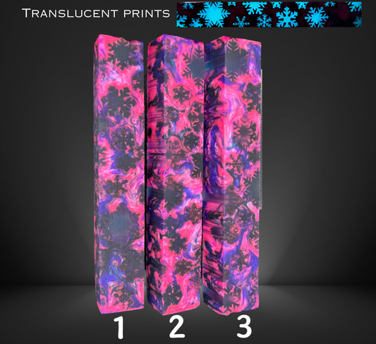 Translucent Blue Snowflakes Pen Blank