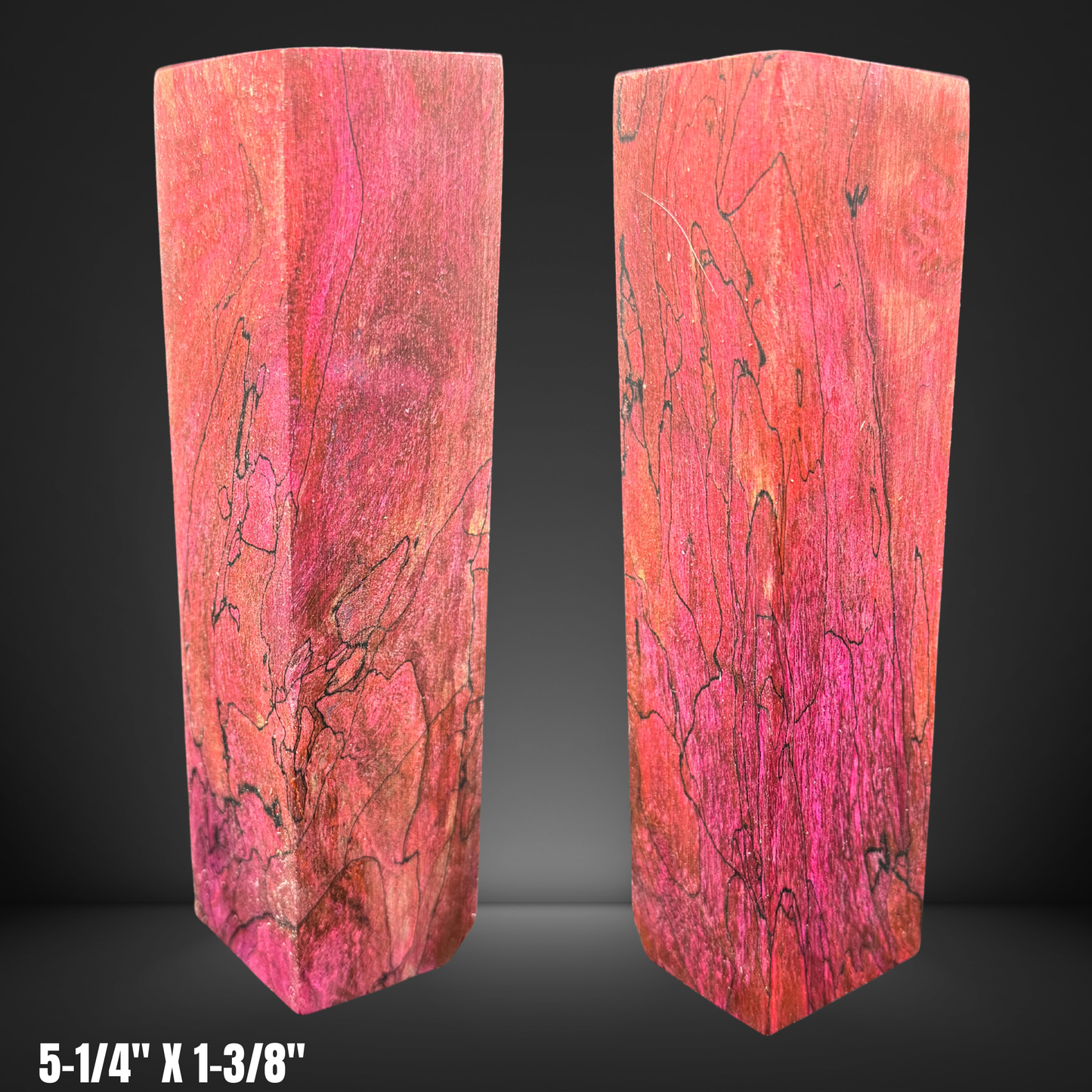 Pink Spalted Maple Burl Stabilized Block #M4