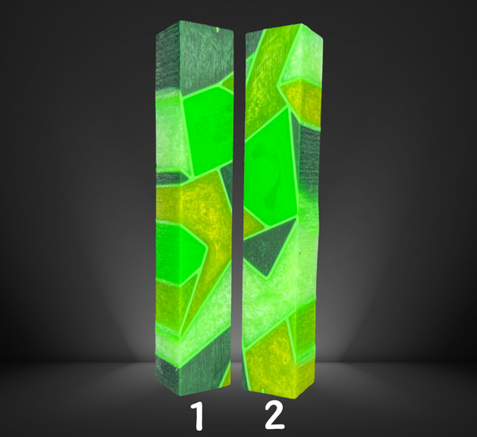 Green Stained Glass Pen Blank