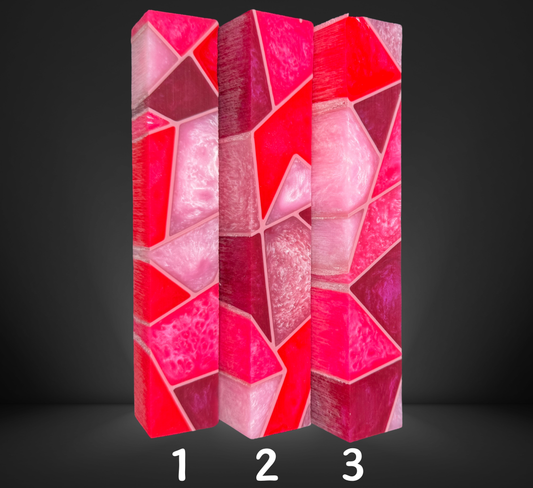 Pink Stained Glass Pen Blank