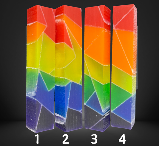 Rainbow Stained Glass Pen Blank