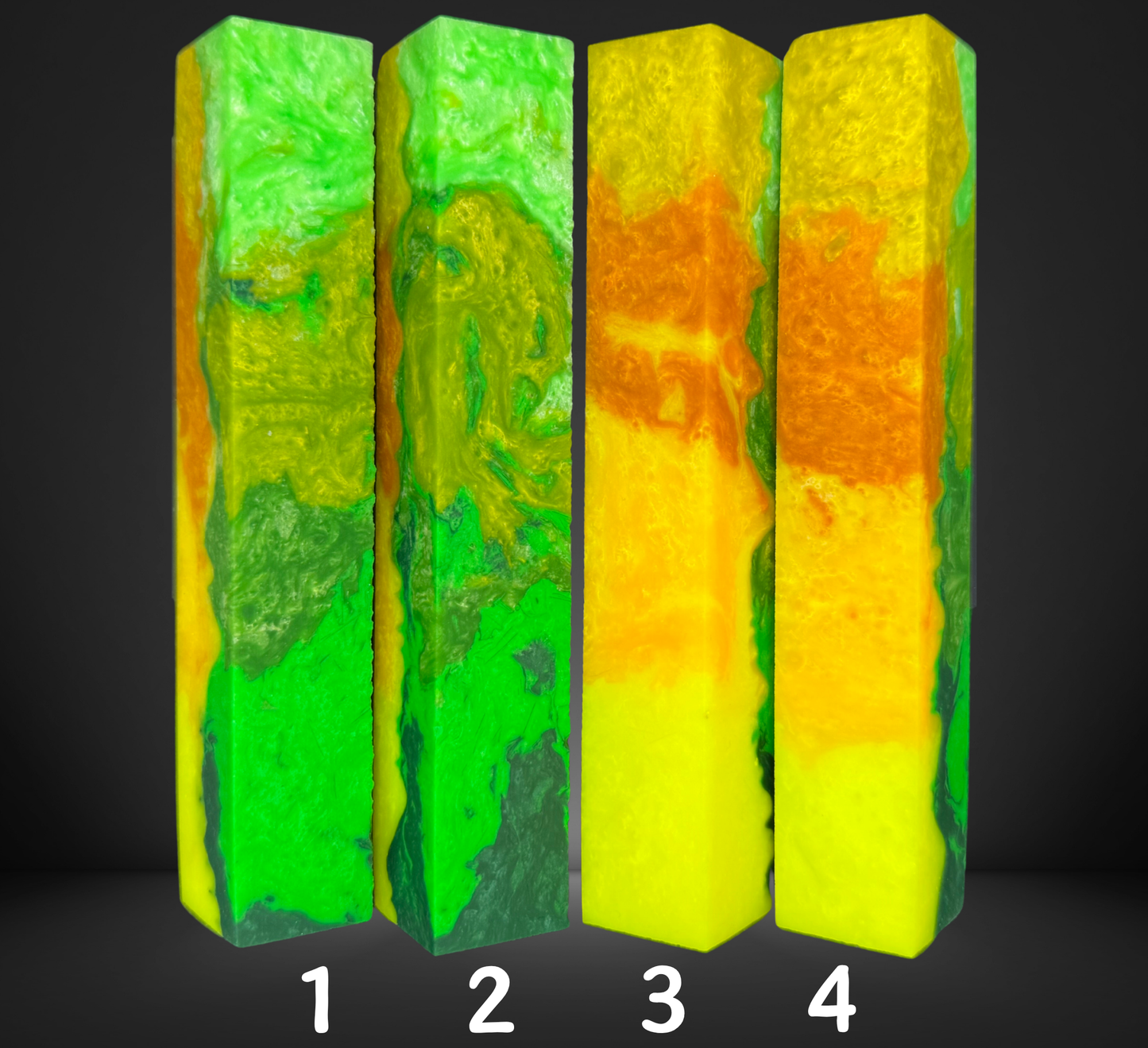 Lemon Lime Swirled Pen Blanks