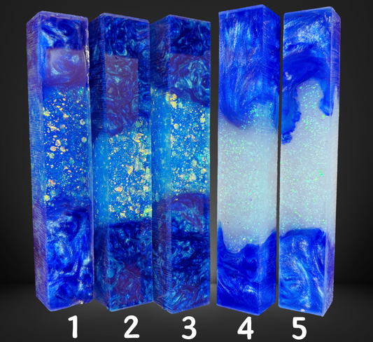 Blue Variety Geode Pen Blanks