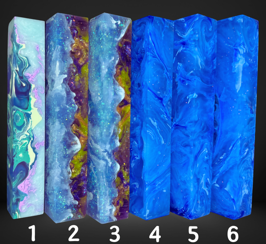 Blue Variety Swirled Pen Blanks