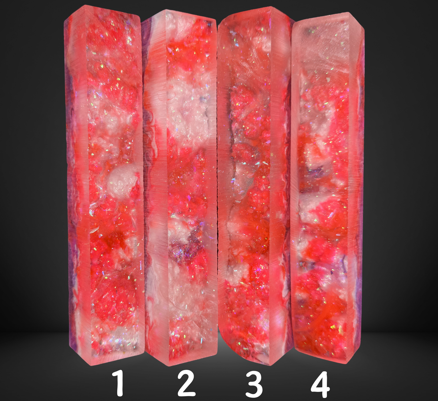 Red Swirlscape Pen Blanks