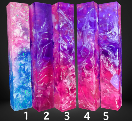Pink Variety Swirlscape Pen Blanks