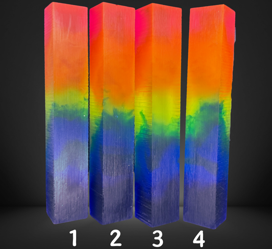 Translucent Rainbow Pen Blanks