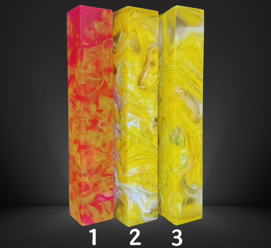 Yellow Swirlscape Pen Blanks